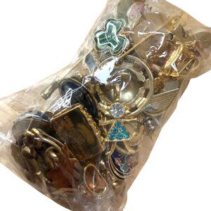 Vintage & Modern Gold Tone Jewelry Lot Mixed Earrings Brooches Pins Wearable